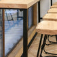 Modern Style Light Brown Bar Table Solid Wood and Iron Coffee Shop Bar Table Clearhalo 'Bar Furniture' 'Bar Tables' 'bar_tables' 'furn' 'furn_bar_tables' 'Furniture' 'furniture_bar_tables' 'Kitchen & Dining Furniture' 1200x1200_3f68596b-76b4-404d-8924-175f9adbac21