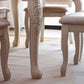 White Color Rectangle Marble Fixed Dinner Table with 4 Legs for Dining Room