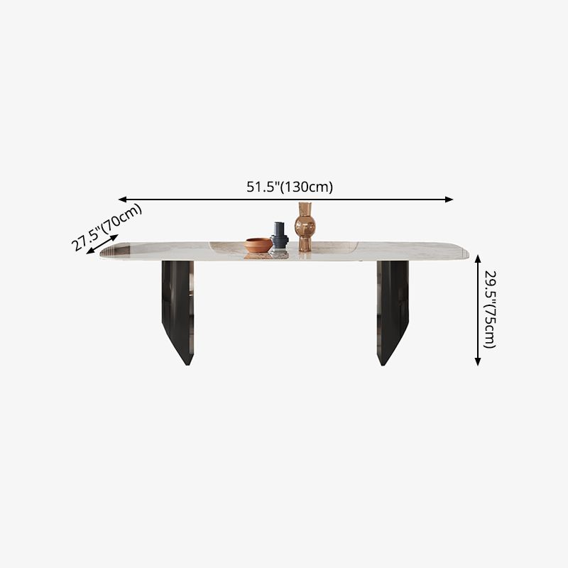 Metal Traditional Luxury Rectangle Table Sintered Stone Top Indoor Table for Home Clearhalo ' dining_table' 'Dining Tables & Seating' 'Dining Tables' 'furn' 'furn_dining_table' 'Furniture' 'furniture_dining_table' 'Kitchen & Dining Furniture' 'kitchen&dining_furn' 'kitchen' 'kitchen_dining_table' 1200x1200_3f689382-d2cb-44ed-b292-5ffa707244eb