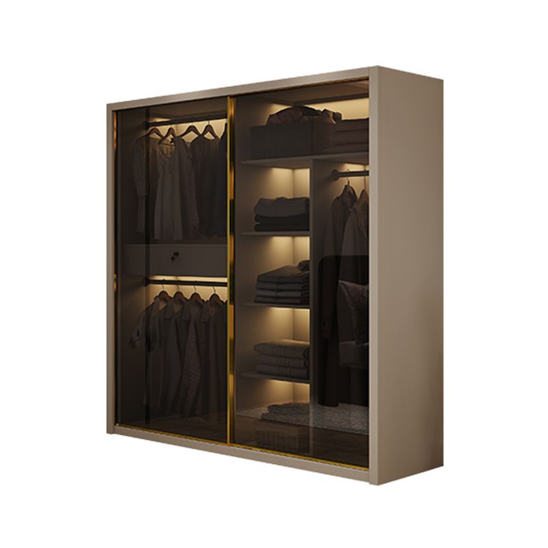 Armadio in vetro e legno armadio armadio scorrevole armadio senza luce