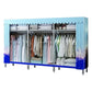 Contemporary Wardrobe Closet with Shelves Steel Wardrobe Cabinet