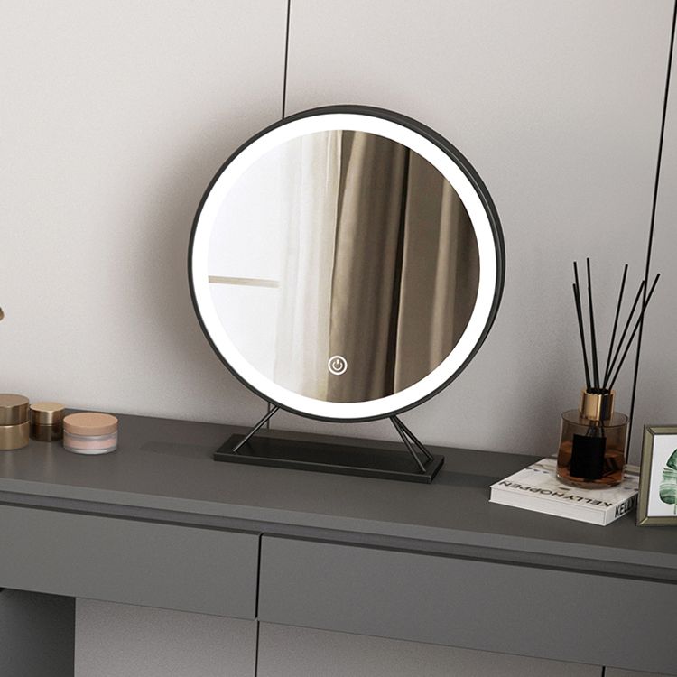 3-piece Vanity Table Set with LED Lighted Mirror Vanity Make Up Table/Stool Set