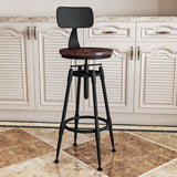 Metal Adjustable Height Bar Stool Armless Round Upholstered Bar Stool Clearhalo 'Bar Furniture' 'Bar Stools' 'bar_stools' 'furn' 'furn_bar_stools' 'Furniture' 'Kitchen & Dining Furniture' 1200x1200_3f6d23f4-3b8c-4520-99b1-ed7f7a6a68f8