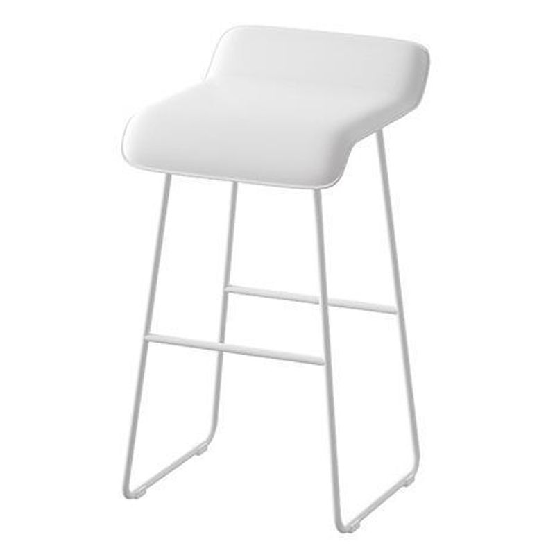 Faux Leather Armless Dining Stools Contemporary Bar Stools with Metal Base Clearhalo 'Bar Furniture' 'Bar Stools' 'bar_stools' 'furn' 'furn_bar_stools' 'Furniture' 'Kitchen & Dining Furniture' 1200x1200_3f6d2fda-0876-4f1d-8807-101567edaf3d