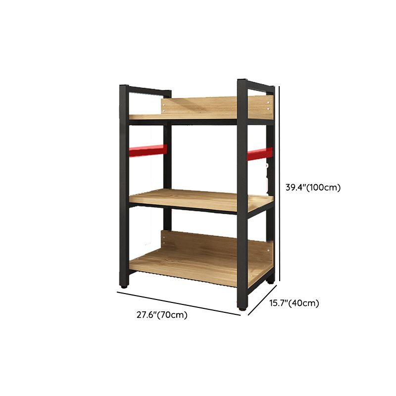 Libreria scandinava aperta con gli scaffali per l'ufficio di casa