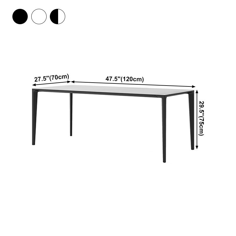 Contemporary Rectangle 4-foot Home Furniture Stone Dining Site Table for Indoor Clearhalo ' dining_table' 'Dining Tables & Seating' 'Dining Tables' 'Furniture' 'furniture_dining_table' 'Kitchen & Dining Furniture' 'kitchen&dining_furn' 'kitchen' 'kitchen_dining_table' 1200x1200_3f716960-1aab-41e3-9c55-a6b98436134f