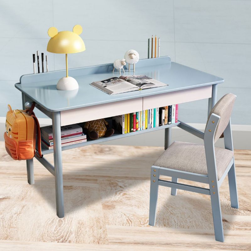 Modern Solid Wood Rectangle Writing Desk 2 Drawers 29.53" Tall Office Desk Clearhalo 'furn' 'furn_office_desk' 'Furniture' 'Office Desks' 'Office Furniture' 'office_desk' 1200x1200_3f717214-fdf8-492c-86ee-ee0077cd9547