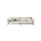 SOFA DI PELLE FUCCHIO 36.22 "D X 35.43" H divano braccio svasato per soggiorno