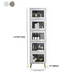 Glam Champagne/White White chiuse Back Standard Wood Shelfcase per soggiorno