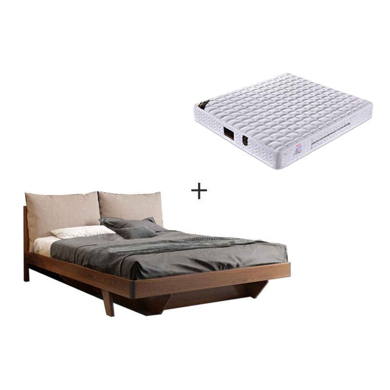 Espresso Wood Panneau lit rembourré la tête de lit standard de lit standard Rangement