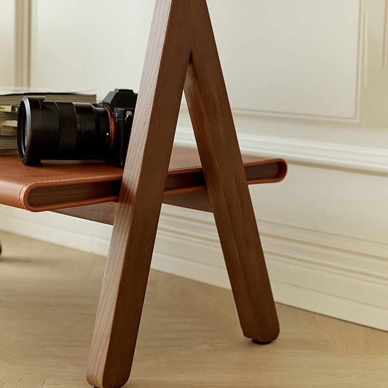 Moderne stijl Open Back Bookshelf Ladder Houten boekenkast voor thuiskantoor