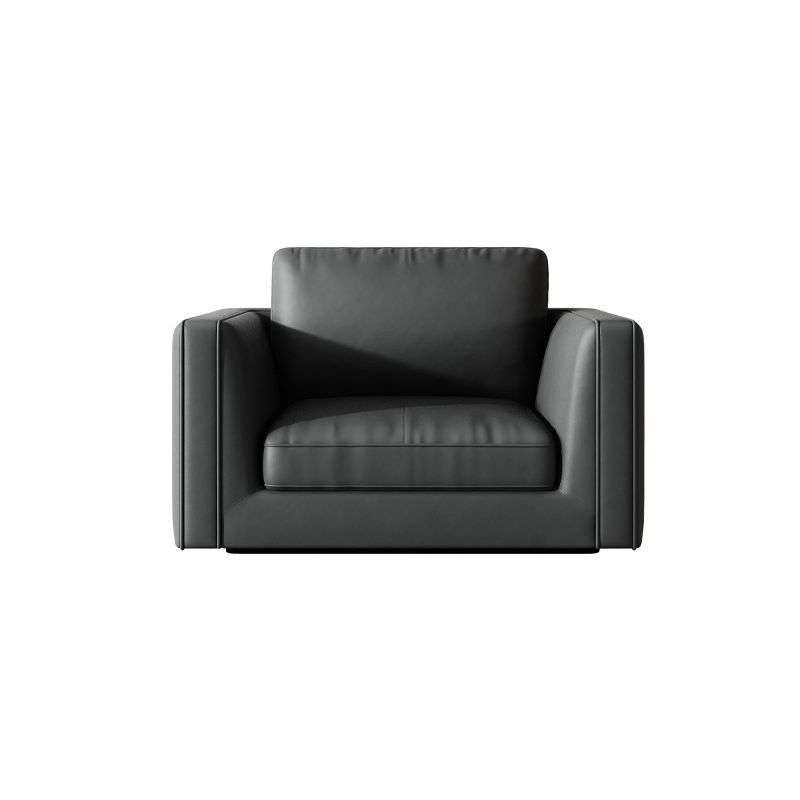 Contemporary Square Arm Couch Black Stain-Resistant Standard Sofa Clearhalo 'furn' 'furn_sofas' 'Furniture' 'furniture_sofas' 'Living Room Furniture' 'Sofa' 'sofas' 1200x1200_3f78205b-237c-45d4-8ecf-0cc70c04068b