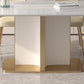 Contemporary Sintered Stone Top Standard Dining Set White Rectangle Shape Dining Set for Kitchen Clearhalo 'Dining Room Sets' 'Dining Tables & Seating' 'dining_room_set' 'furn' 'furn_dining_room_set' 'Furniture' 'furniture_dining_room_set' 'Kitchen & Dining Furniture' 'kitchen&dining_furn' 'kitchen' 1200x1200_3f785671-80c7-42f4-84d9-1de7f3ca2b0c