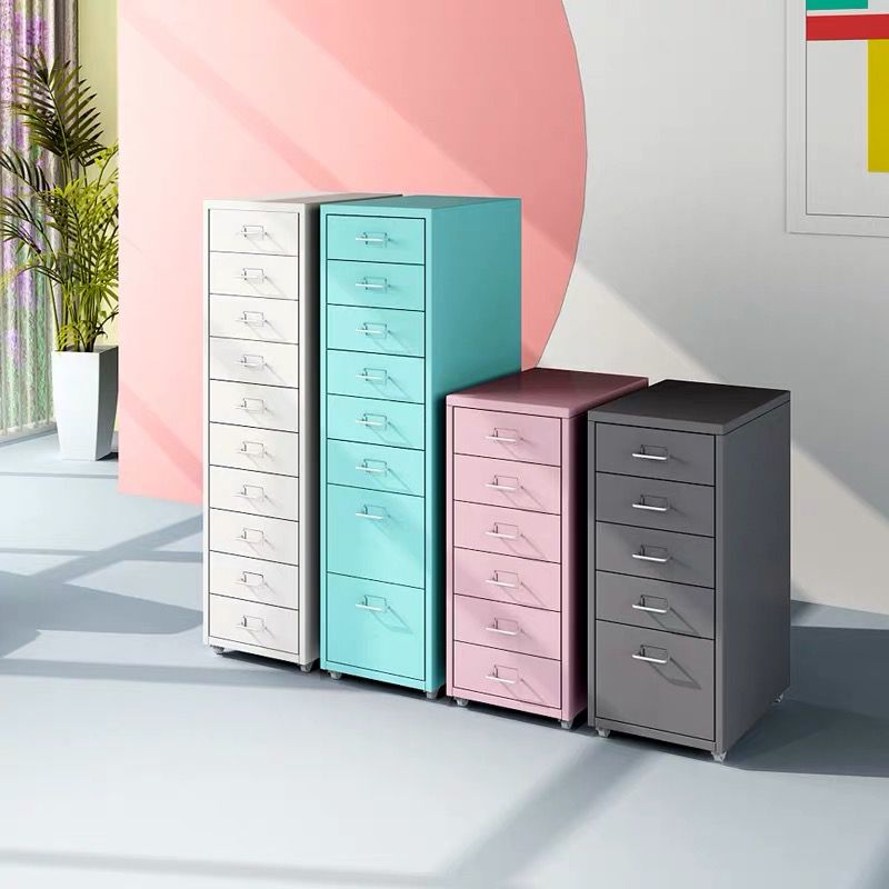 Contemporary File Cabinets Steel Frame Solid Color File Pedestal for Home Office Clearhalo 'Filing Cabinets' 'filling_cabinets' 'furn' 'furn_filling_cabinets' 'Furniture' 'Office Furniture' 1200x1200_3f79009e-961b-4499-8bec-21a29eb6c217