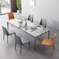 Polished Finish Stone Top Dining Table Set 1/2/4/5/7 Pieces Modern Dinette Set