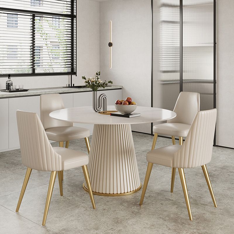 Mesa de pedestal moderna base de comedor de acero para la cocina casera