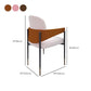 Silla de comedor de metal silla de acento de comedor sin brazo sin brazo