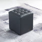 Pouf de cuero cuadrado estándar resistente a las manchas contemporáneas