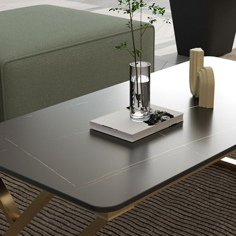 Rectangle Cocktail Table Trestle Slate Top Coffee or End Table