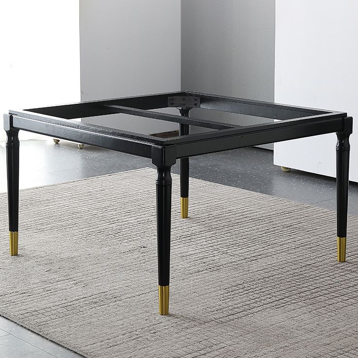 Industrial Sintered Stone Standard Dining Table Square Shape Kitchen Dining Table with 4 Legs Base Clearhalo ' dining_table' 'Dining Tables & Seating' 'Dining Tables' 'furn' 'furn_dining_table' 'Furniture' 'furniture_dining_table' 'Kitchen & Dining Furniture' 'kitchen&dining_furn' 'kitchen' 'kitchen_dining_table' 1200x1200_3f7f54c4-01d3-4f05-81c9-44b97b5262db