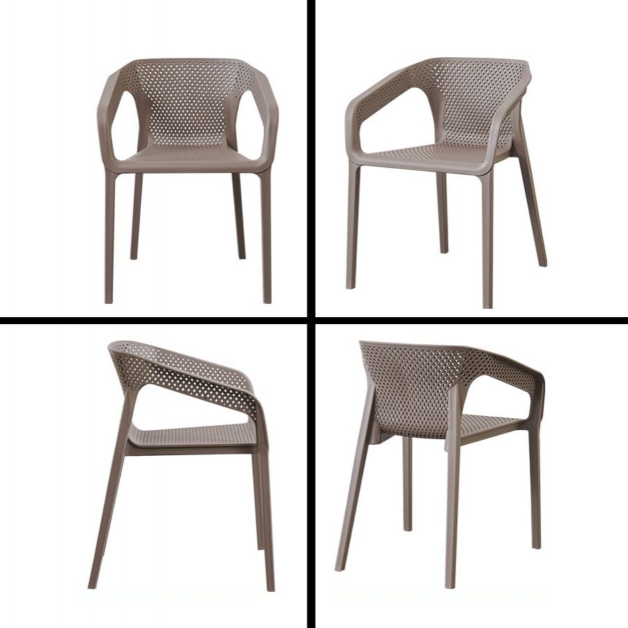 Modern Style Plastic Dining Arm Chair Stacking Dining Chair for Dining Room Clearhalo ' kitchen&dining_furn' 'Dining Chairs' 'Dining Tables & Seating' 'dining_chair' 'furn' 'furn_dining_chair' 'Furniture' 'furniture_dining_chair' 'Kitchen & Dining Furniture' 'kitchen' 1200x1200_3f804551-3cee-492d-9fcf-9b0231f8be0b