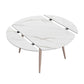 Metal and Slate Table Contemporary Style Home Retractable Round Dining Table Clearhalo 'Dining Tables & Seating' 'Dining Tables' 'dining_table' 'furn' 'furn_dining_table' 'Furniture' 'Kitchen & Dining Furniture' 1200x1200_3f82ce22-aef6-4f34-8de8-b3abec319c75