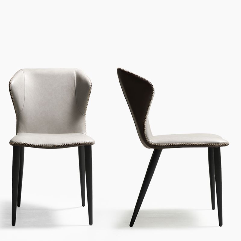 Contemporary Style Dining Chairs Armless Wingback Chairs for Kitchen with Metal Legs Clearhalo ' kitchen&dining_furn' 'Dining Chairs' 'Dining Tables & Seating' 'dining_chair' 'furn' 'furn_dining_chair' 'Furniture' 'furniture_dining_chair' 'Kitchen & Dining Furniture' 'kitchen' 1200x1200_3f855980-97b3-466d-9946-4fc0cbc3003f