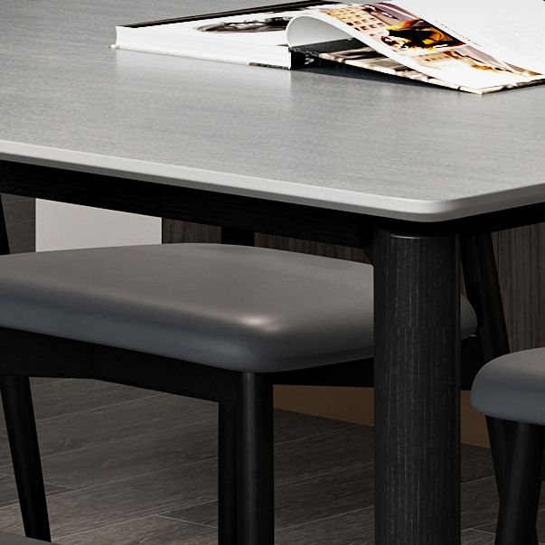 Tavolo da pranzo moderno della metà del secolo Tavolo da pranzo in pietra rettangolo con 4 gambe