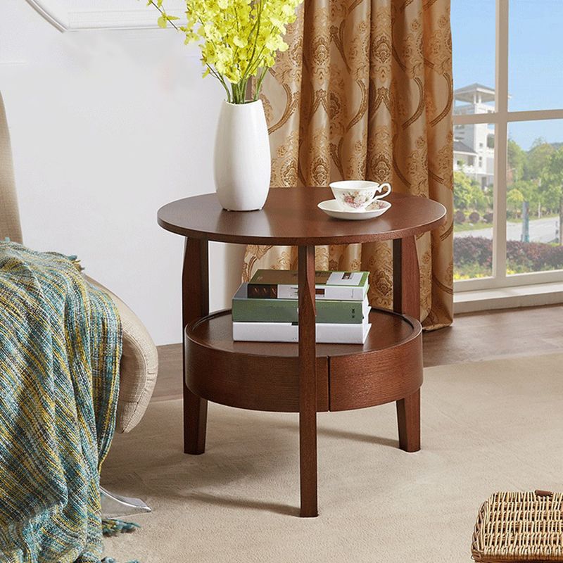 19.6 "/23.6" /31.4 "lange 3 poten eindtafel massief hout ronde eindtafel met lade