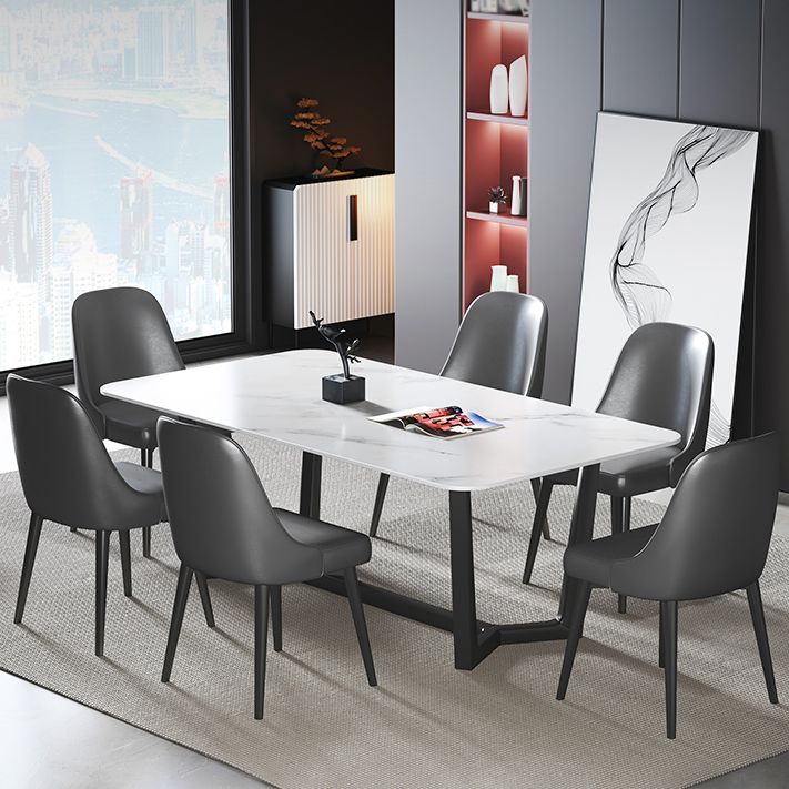 Modern 1/2/5/7 Pieces Rectangle Dining Set Sintered Stone Dining Table Set Clearhalo 'Dining Room Sets' 'Dining Tables & Seating' 'dining_room_set' 'furn' 'furn_dining_room_set' 'Furniture' 'furniture_dining_room_set' 'Kitchen & Dining Furniture' 'kitchen&dining_furn' 'kitchen' 1200x1200_3f881ea4-9310-497e-b626-e8fd3623f160