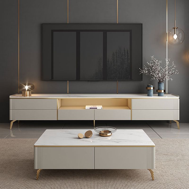 Stone Media Console Modern Media Console TV Stand for Living Room Clearhalo 'furn' 'furn_tv_stands_entertainment_centers' 'Furniture' 'Living Room Furniture' 'TV Stands & Entertainment Centers' 'TV Stands & Media Storage Furniture' 'tv_stands_entertainment_centers' 1200x1200_3f886915-0740-4fa0-9b6f-84ccac66a993