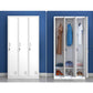White Metal Wardrobe Armoire Contemporary Hinged Wardrobe Cabinet