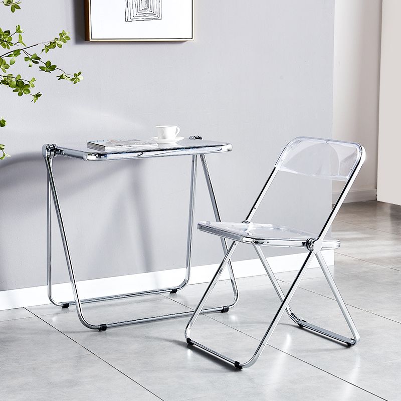 Contemporary Style Folding Armless Side Chair Open Back Single Dining Side Chair Clearhalo ' kitchen&dining_furn' 'Dining Chairs' 'Dining Tables & Seating' 'dining_chair' 'furn' 'furn_dining_chair' 'Furniture' 'furniture_dining_chair' 'Kitchen & Dining Furniture' 'kitchen' 1200x1200_3f8a4072-a323-4a9e-a7ce-60b753e2a198