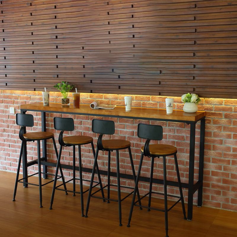 Modern Bar Table Set 1/5 Pieces Rectangle Pine Wood Counter Table with Stools Clearhalo 'Bar Furniture' 'furn' 'furn_home_bar_bar_sets' 'Furniture' 'Home Bars & Bar Sets' 'home_bar_bar_sets' 'Kitchen & Dining Furniture' 1200x1200_3f8b4ee8-a50e-4fd8-a0b7-6d7fbdcdb197