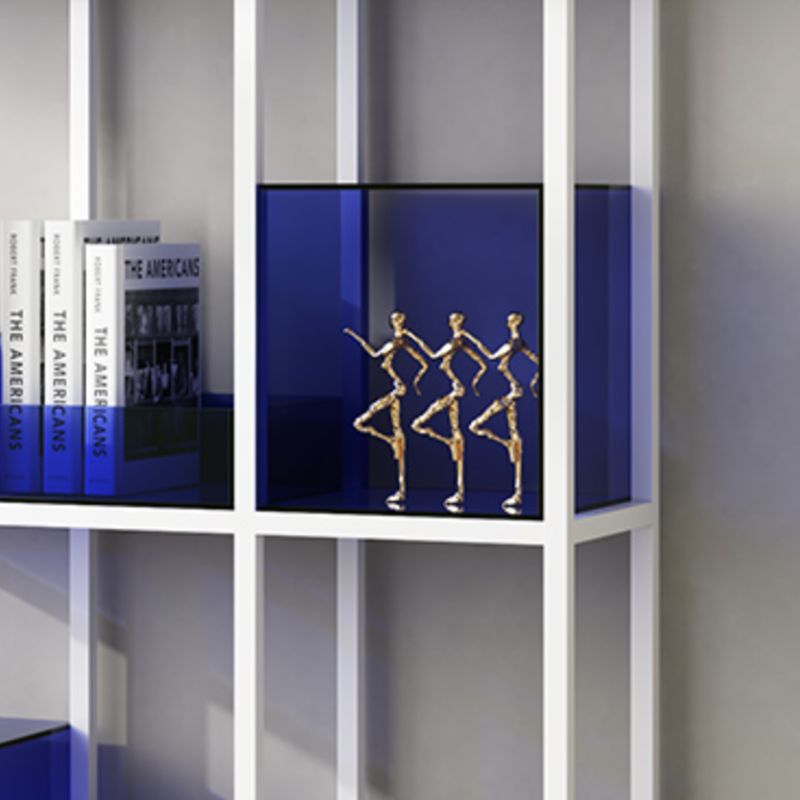 Acrylic Scandinavian Bookshelf Standard Open Back Bookcase with Shelves