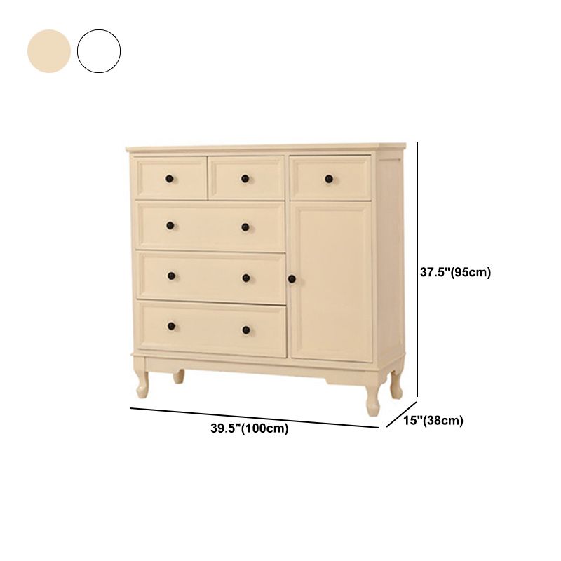 Mobile moderno accento con cassetti e cabine per le gambe cabriole in legno