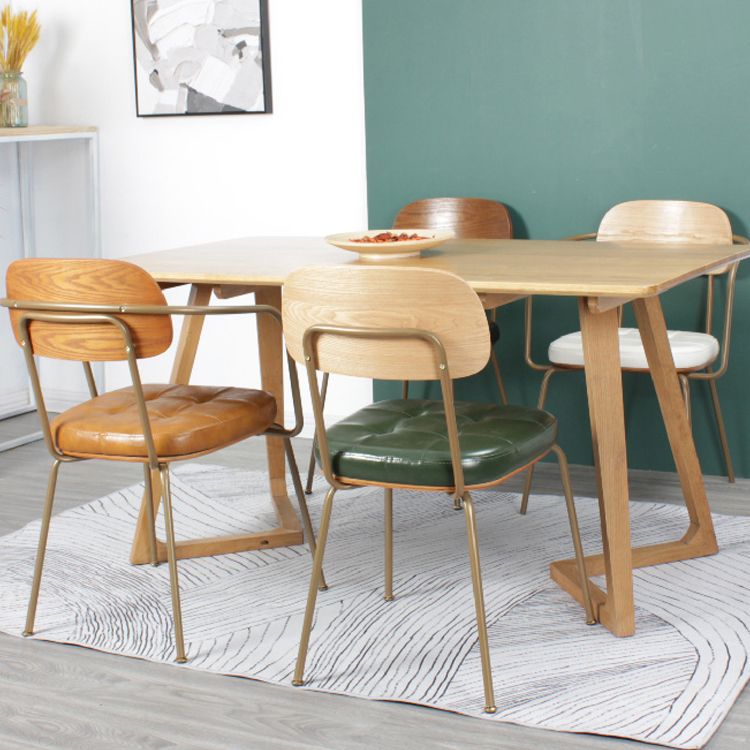 Industrial Style Upholstered Armless Dining Chairs Open Back Dining Side Chairs for Kitchen Clearhalo ' kitchen&dining_furn' 'Dining Chairs' 'Dining Tables & Seating' 'dining_chair' 'Furniture' 'furniture_dining_chair' 'Kitchen & Dining Furniture' 'kitchen' 1200x1200_3f8f7613-bce4-494f-a3db-9c0e51a8390f