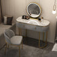 Luxurious Metal Make-up Vanity Stone Top Dressing Table Stool Set with Lighted Mirror