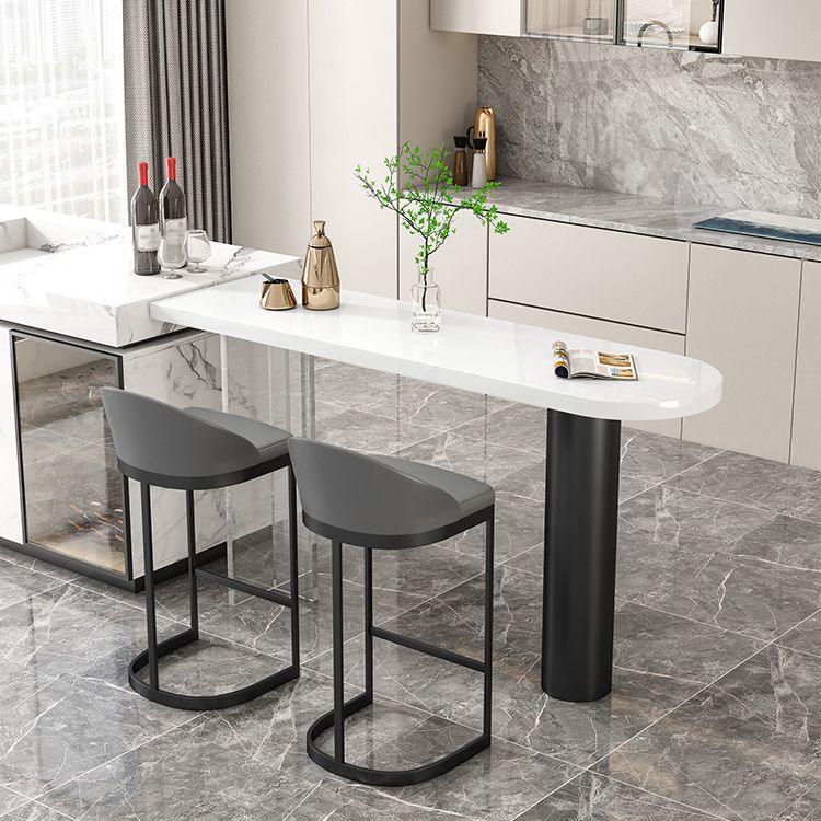 Tavolo da pranzo a bar top bianco tavolo da pranzo industriale con base a slitta