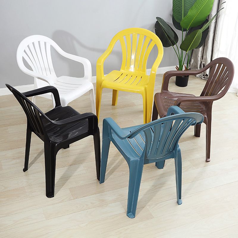 Modern Plastic Dining Arm Chairs Home Stackable Windsor Dining Armchair Clearhalo ' kitchen&dining_furn' 'Dining Chairs' 'Dining Tables & Seating' 'dining_chair' 'furn' 'furn_dining_chair' 'Furniture' 'furniture_dining_chair' 'Kitchen & Dining Furniture' 'kitchen' 1200x1200_3f9224ef-4e5c-4fbf-a0be-90ea90c954fe