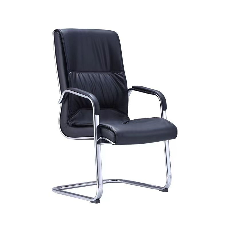 Silver Metal Modern Conference Chair High Back Leather Conference Chair Clearhalo 'furn' 'furn_office_chair' 'Furniture' 'furniture_office_chair' 'Office Chairs' 'Office Furniture' 'office_chair' 1200x1200_3f922935-5537-419c-bb0d-9e193b627162