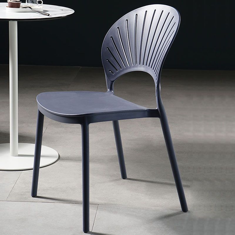 Contemporary Style Kitchen Plastic Chairs Dining Armless Open Back Side Chair Clearhalo ' kitchen&dining_furn' 'Dining Chairs' 'Dining Tables & Seating' 'dining_chair' 'furn' 'furn_dining_chair' 'Furniture' 'furniture_dining_chair' 'Kitchen & Dining Furniture' 'kitchen' 1200x1200_3f9566b0-e401-4f1c-b942-8fae54d92eba