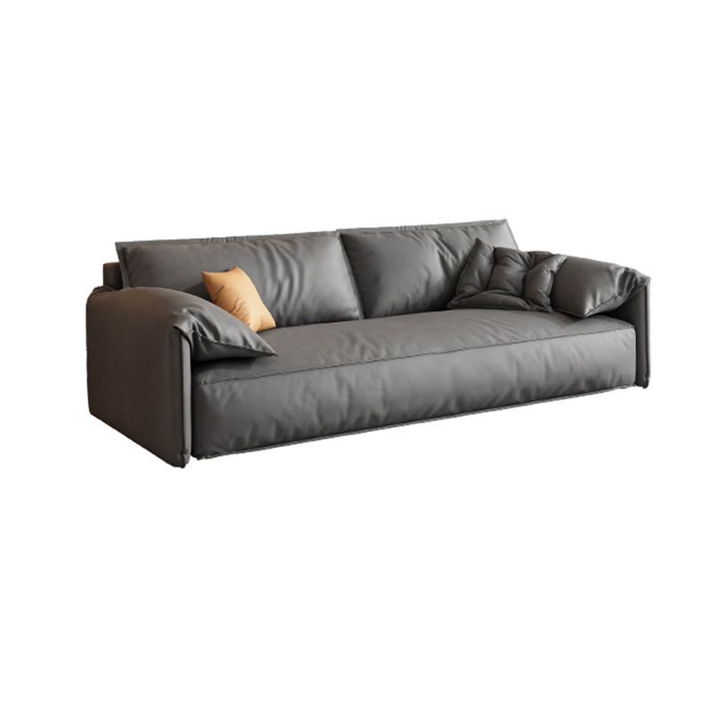 2/3/4人のための灰色の現代標準スクエアアームソファソファ