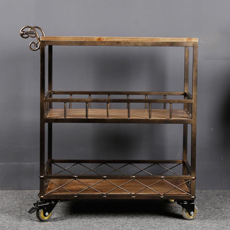 Tavolo da cucina in legno contemporaneo tavolo da cucina stazionaria con archiviazione aperta