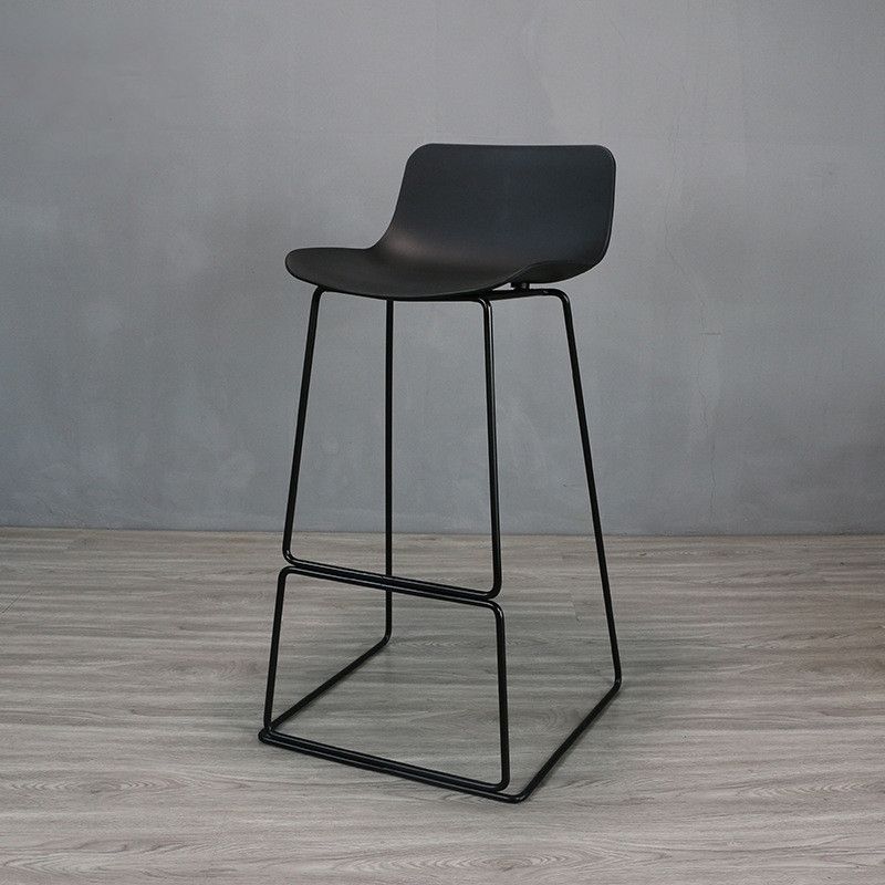 Modern Style Bar-stool Plastic Counter Bar Stool with Metal Legs for Restaurant Clearhalo 'Bar Furniture' 'Bar Stools' 'bar_stools' 'furn' 'furn_bar_stools' 'Furniture' 'furniture_bar_stools' 'Kitchen & Dining Furniture' 1200x1200_3f9708f2-b371-41ef-80dd-95ab70c9daef