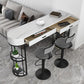 Glam White Marble Bar Dining Table Metal Double Pedestal Bistro Table with Drawer Clearhalo 'Bar Furniture' 'Bar Tables' 'bar_tables' 'furn' 'furn_bar_tables' 'Furniture' 'furniture_bar_tables' 'Kitchen & Dining Furniture' 'kitchen&dining_furn' 'kitchen' 1200x1200_3f974845-6439-45bc-8245-c2f6b4996a15