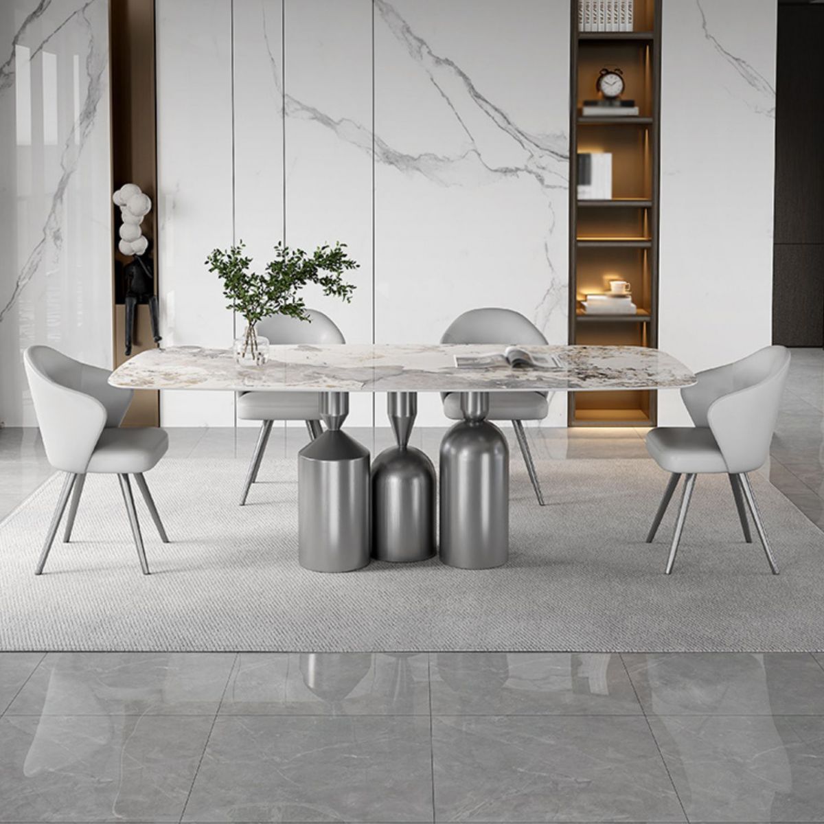 1/3/4/5/7/8 Pieces Dining Chairs Set White Rectangle Shape Sintered Stone Dining Table Set Clearhalo 'Dining Room Sets' 'Dining Tables & Seating' 'dining_room_set' 'furn' 'furn_dining_room_set' 'Furniture' 'furniture_dining_room_set' 'Kitchen & Dining Furniture' 1200x1200_3f97f46b-eb18-41b0-889c-68560a495ce9