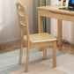 Solid Wood Dining Chair Industrial Style Ladder Back Armless Chair