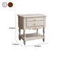Solid Wood Accent Bedside Cabinet Drawers Included Night Table with Legs