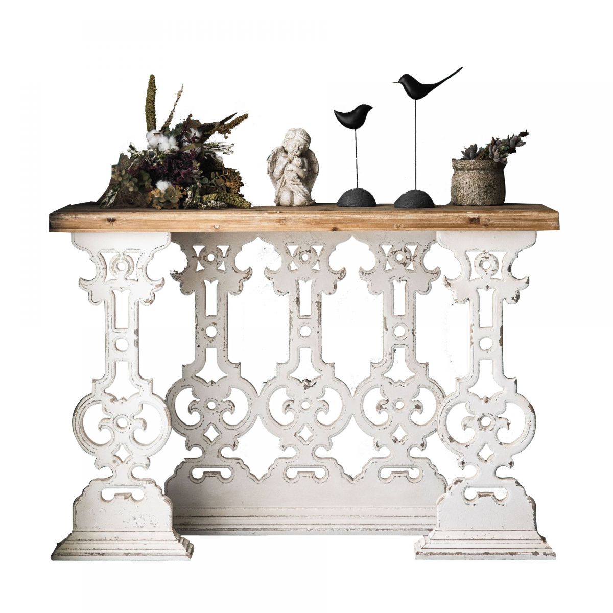 French Country Wood Console Table Rectangle End Table for Hall Clearhalo 'Console Tables' 'console_tables' 'Entry & Mudroom Furniture' 'furn' 'furn_console_tables' 'Furniture' 1200x1200_3f99acbd-9d4b-4733-abc5-54be73d38a04